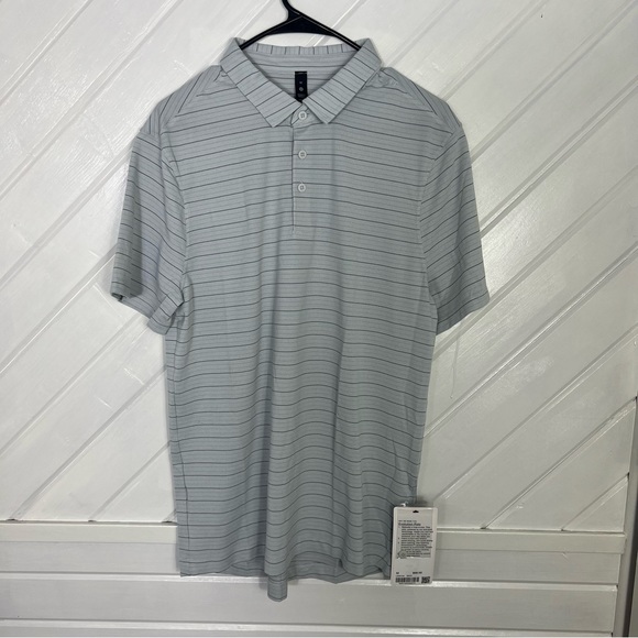 lululemon athletica Other - * Lululemon Evolution Polo Serenity Stripe Vapor Graphite Grey